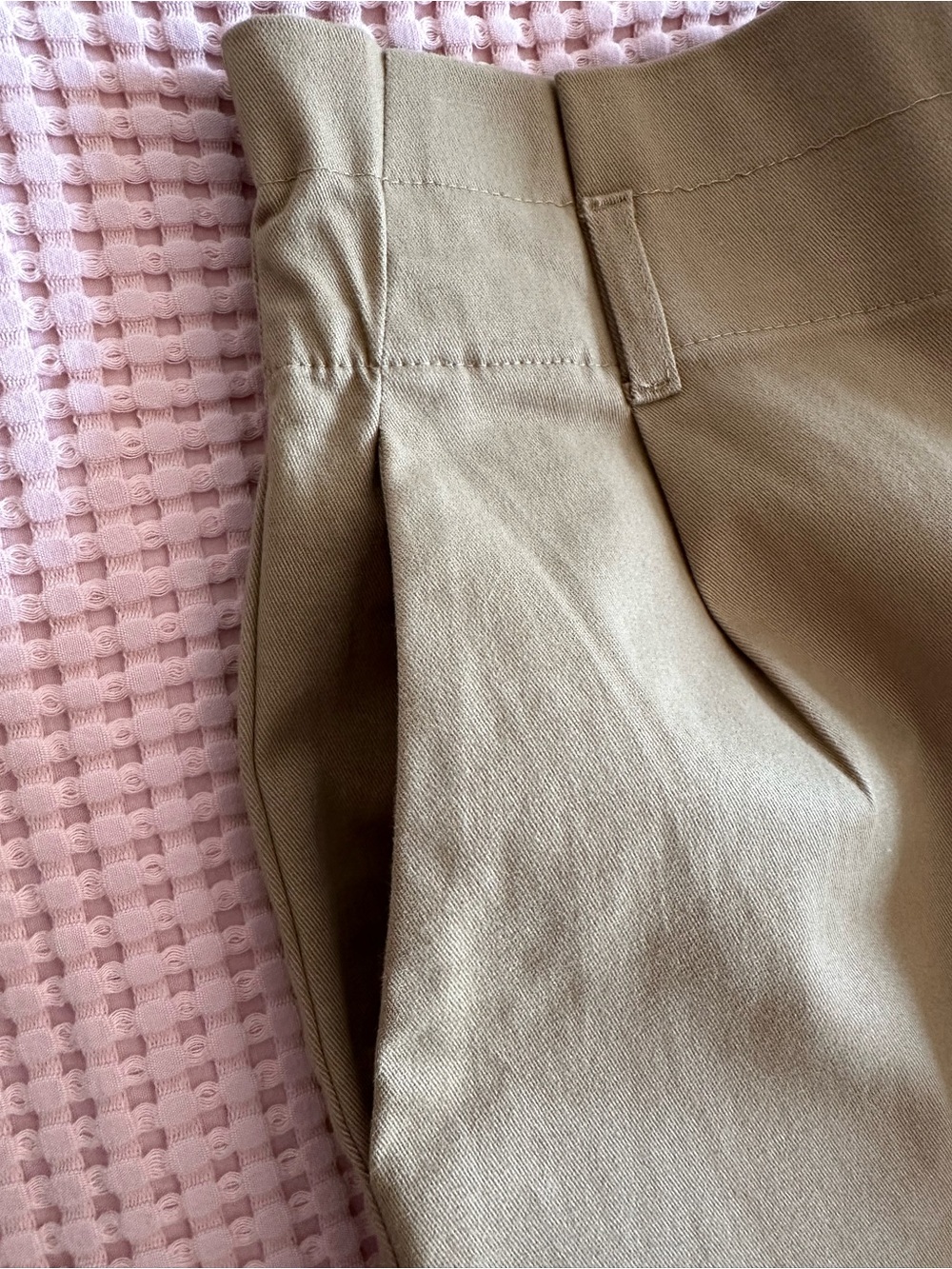 NEW ZARA High-Waisted Pleated Tapered Pants Khaki Beige - Picture 12 of 12
